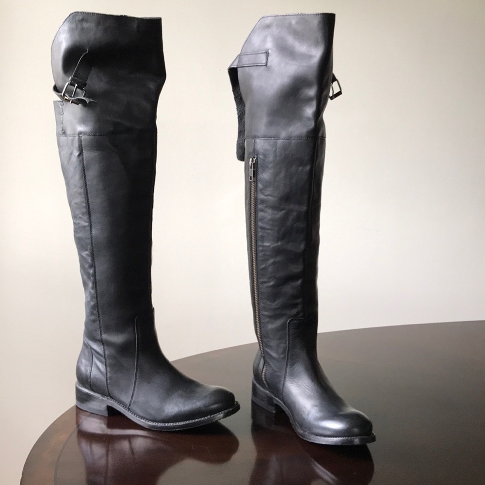 Dolce Vita Black over the Knee 6M Leather Boots - Picture 1 of 8